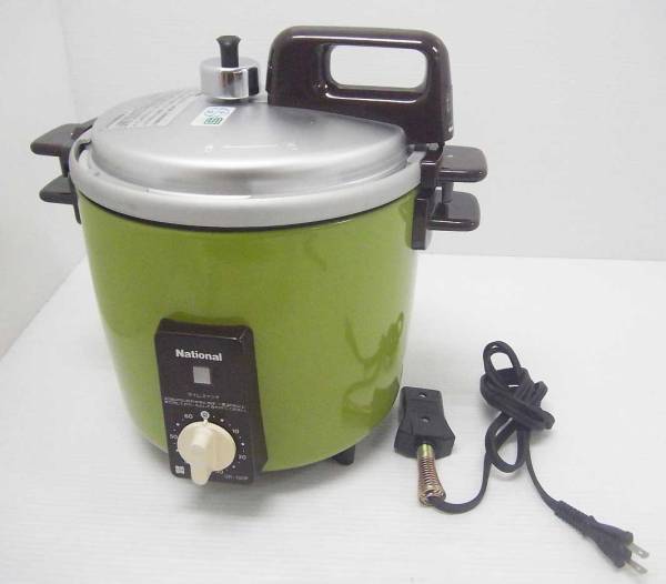 キッチン・食器 未使用 ナショナル 電気圧力鍋 SR-100P グリーン 取説