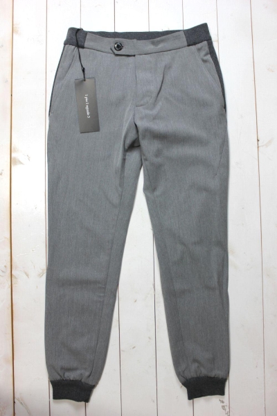 未使用品 1piu1uguale3　14SS リブトラウザーズ パンツ グレー