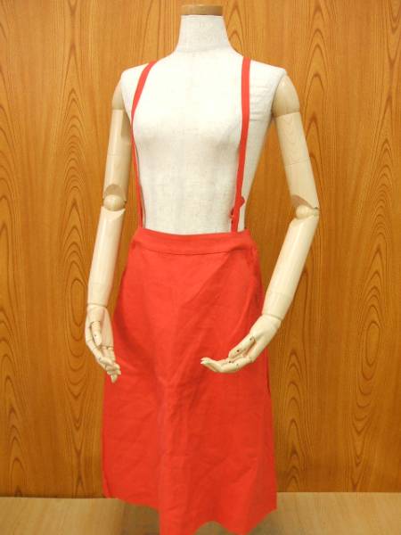 5-0118＊naruse/サスペンダースカート/レッド/ナルセ