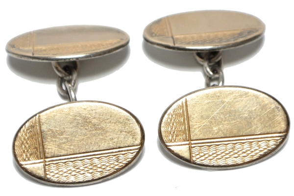 アンティーク チェーン式カフリンクス カフスボタン ゴールド 金