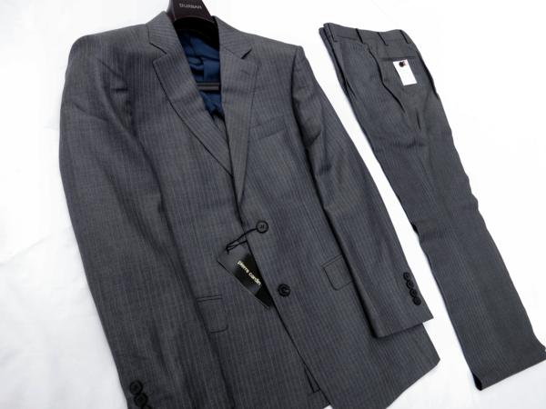 4525◆ピエールカルダン◆10.8万 シルク混ウールスーツ灰/A6