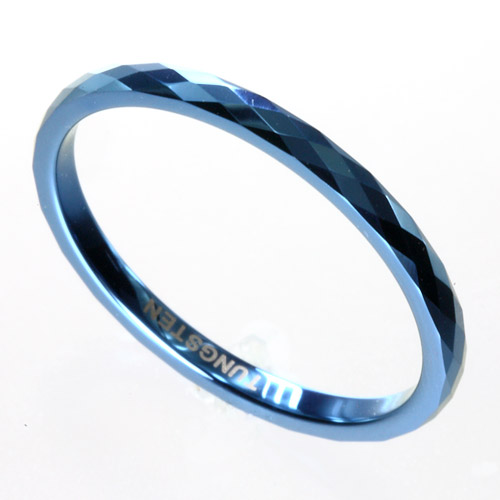 ダイヤモンドカット(小)のタングステン・リング/指輪