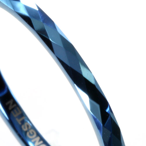 ダイヤモンドカット(小)のタングステン・リング/指輪