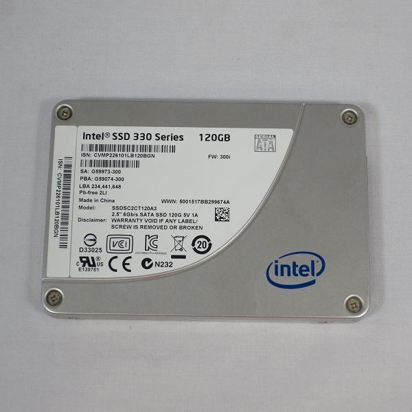 1円 SSDSC2CT120A3K5(330 Series) (SSD/120GB/2.5インチ/SATA)
