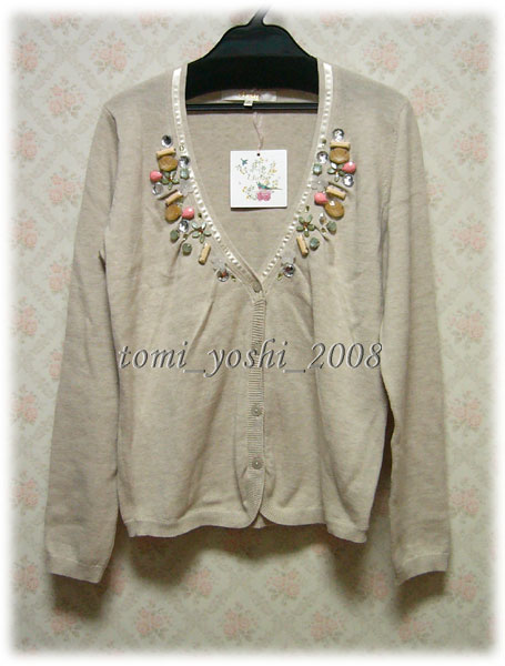 再値下!新品★Chesty チェスティ★カラーパーツカーデ★ベージュ