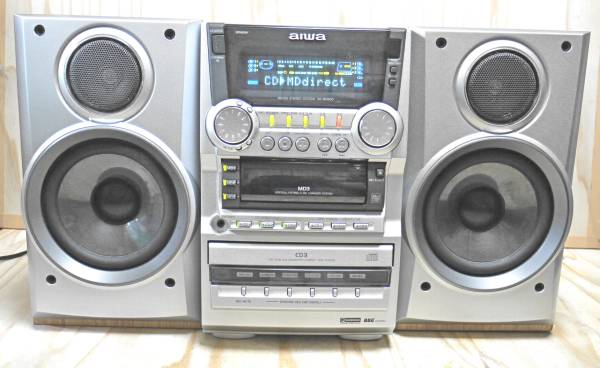 難有り AIWA 3CD/3MDチェンジャー搭載コンポ／XR-MD500(MDコンポ