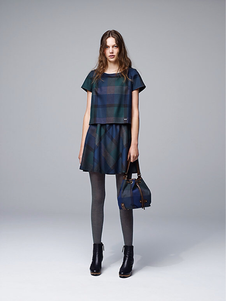 15AW 新作 ブルーレーベル チェック ワンピース バーバリー 38 【公式