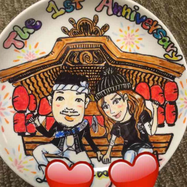世界で一つだけの食器 オーダーメイド！ 結婚式 記念日に 似顔絵_1