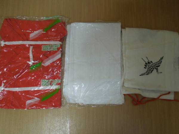 巫女装束　３点セット　実際に使用した本物　中古　