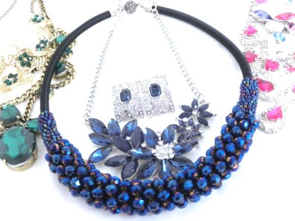 1円～ゴージャス 9点セット ネックレス イヤリング ピアス