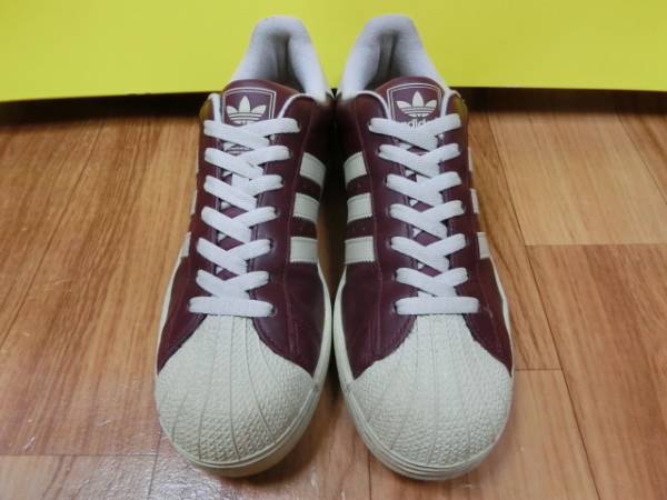adidas2013年製SUPERSTARスーパースター赤紫/ベージュ26.5㎝美品
