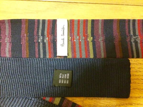 ポール・スミス　シルクニットタイ　イタリア製　スリム