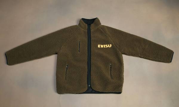 エヴィス・EVISU☆もこもこフリース・カーキ・サイズ40