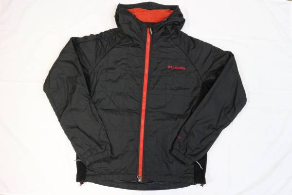 ★columbia ナイロンジャケット サイズM/コロンビア 黒 赤★