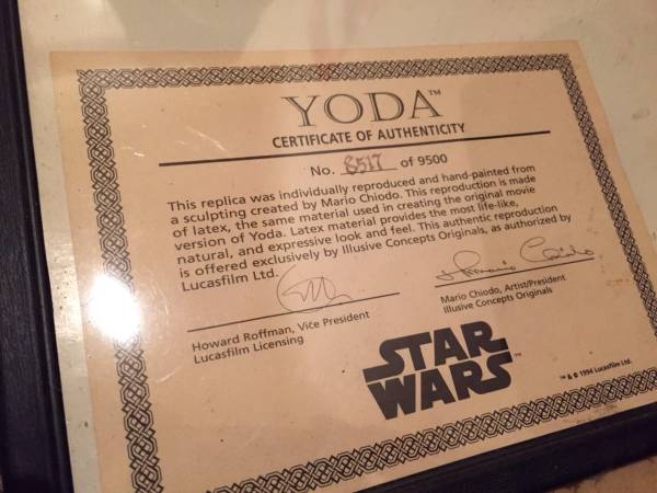 STAR WARS【YODA】1/1等身大9500体限定スターウォーズ【ヨーダ