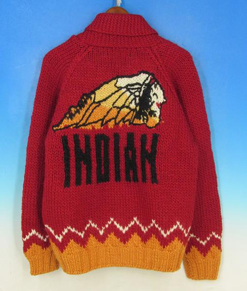 12781 インディアンモトサイクル カウチンセーター MEDIUM 美品