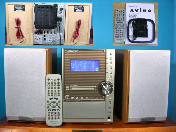 即決KENWOOD高級サラウンドCD/MDコンポSL-3MD動作良好!! オーディオ