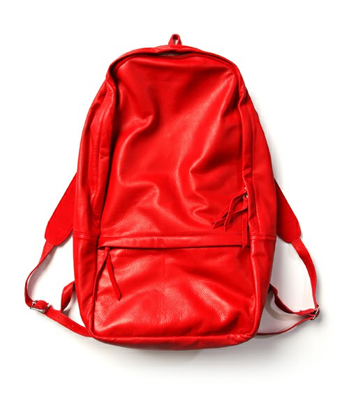 本革 レザー バックパック ブラック レッド AZ レザー バックパック RED 新品タグ付き エーゼイ 【公式通販】