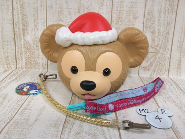 ダッフィー　ポップコーンバケット フェイス型 クリスマス　M2R4
