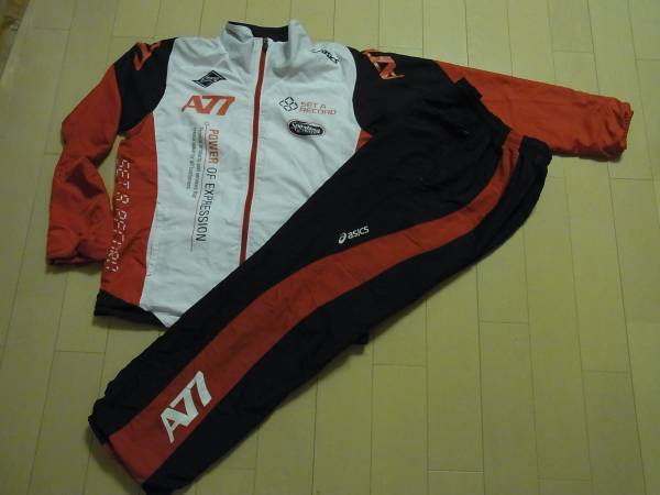 asicsアシックスウインドブレーカー上下Ａ７７サイズＯ