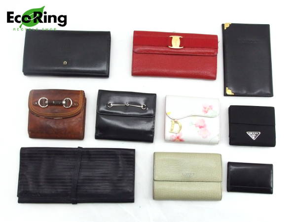1円 プラダ フェラガモ ロエベ 等 財布 他 計10点セット BG467