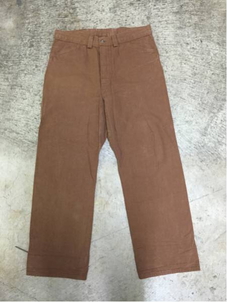 ヘラーズカフェ ブラウン ダックパンツ 33 ウエアハウス ワーク