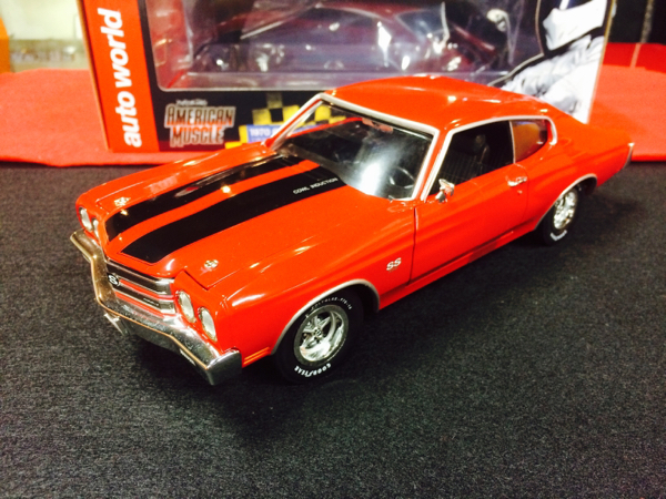 オートワールド 1/18 1970 シェビー シェベル SS 396 開封品