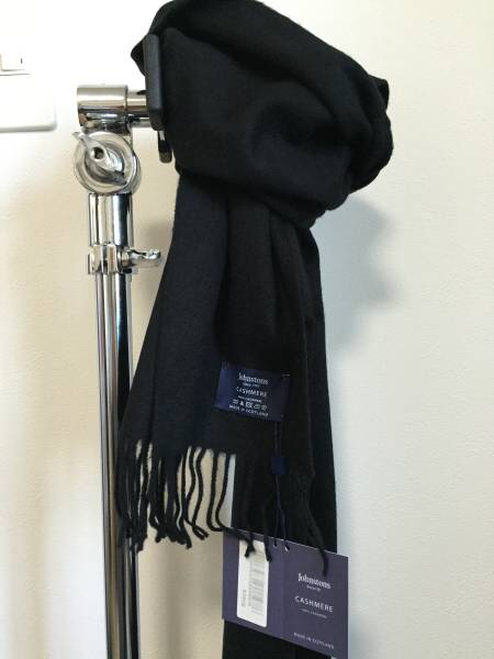 新品 定価2.4万 ジョンストンズ カシミア マフラー 180cm