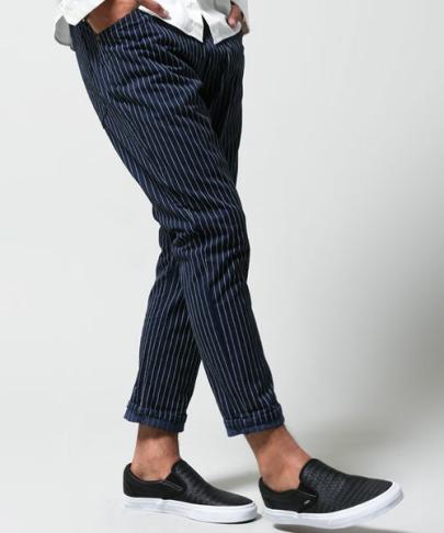 LEE ナノユニバース 別注 ANKLE ストライプ パンツ 30