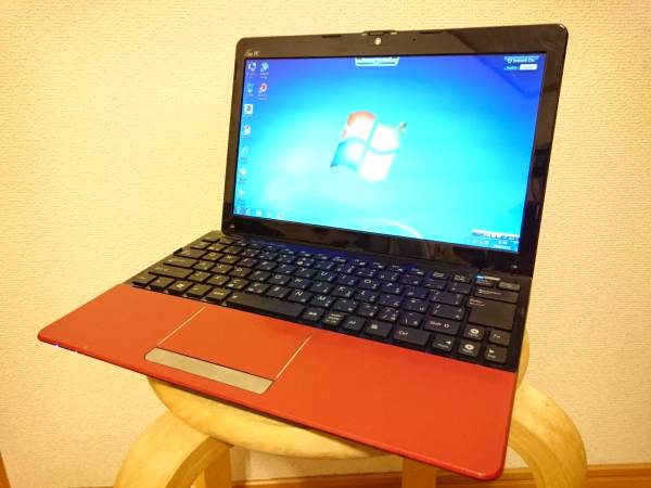 ASUS1215Bレッド 動作確認・リカバリ済 12.1型 win7/500GB/4GB