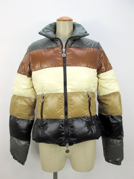 ■モンクレール ダウンジャケット ボーダー 1 レディース L3796