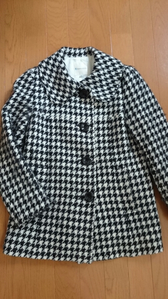 小さいサイズ5号組曲の千鳥格子コートused