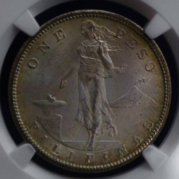 稀少】1909年 米領 フィリピン 1ペソ銀貨【NGC/MS63】 xajgjx 【公式通販】