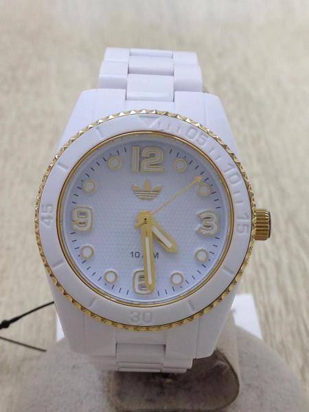 adidas◆クォーツ腕時計/アナログ/WHT