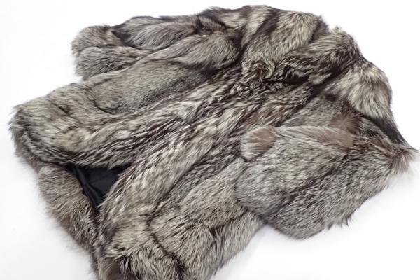 良品◆SAGAFOX サガ シルバーフォックス ロングコート 11 グレー