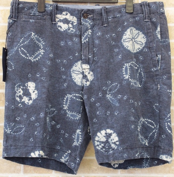 ラルフローレン インディゴ 絞り染め ショーツ 34