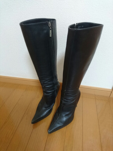 COMEX コメックス ショートブーツ 23cm ブーツ ハイヒール - ポインテッドトゥ 黒 comex コメックス 中古