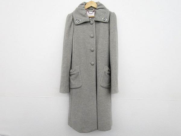 rebecca taylor ビジュー付ロングコート アンゴラ混 fu1601a rebecca 