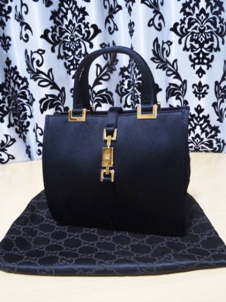 グッチ ☆ ジャッキー GUCCI | ショルダーバッグ 黒シェリーライン 