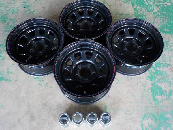 【15×7J】ブラックデイトナホイール4本セット アメ車