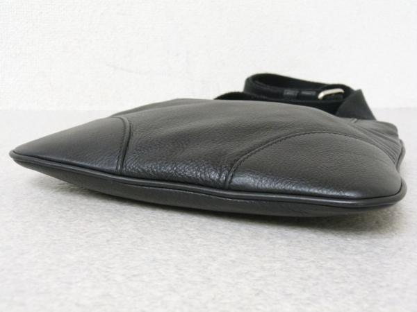 8808ドルガバ本物新同レザー斜め掛けショルダーバッグ黒