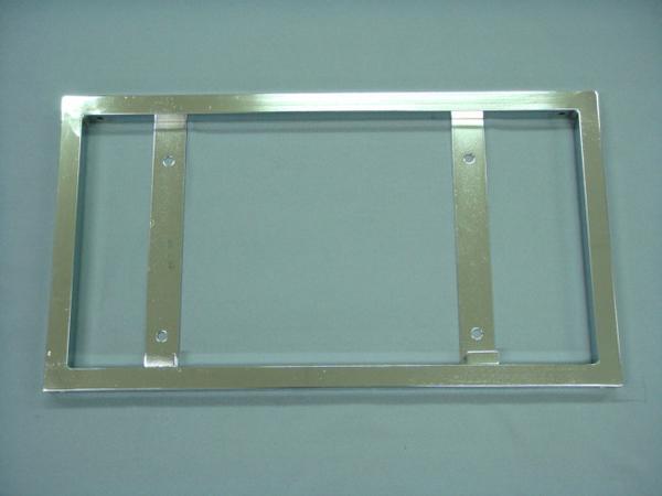 ＪＢメッキ平角　ナンバープレート枠　大型用