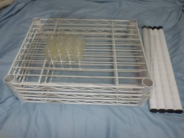 ホームエレクター　ホワイト 3段　W450×D350 アクリル付属