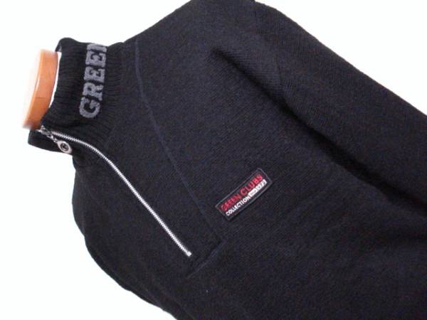 Green Clubs●グリーンクラブ●ハーフジップ●セーター●黒●④