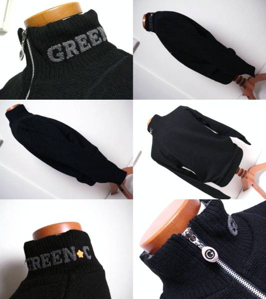Green Clubs●グリーンクラブ●ハーフジップ●セーター●黒●④