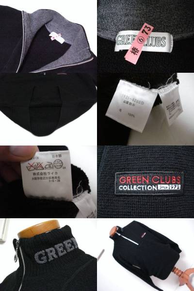 Green Clubs●グリーンクラブ●ハーフジップ●セーター●黒●④