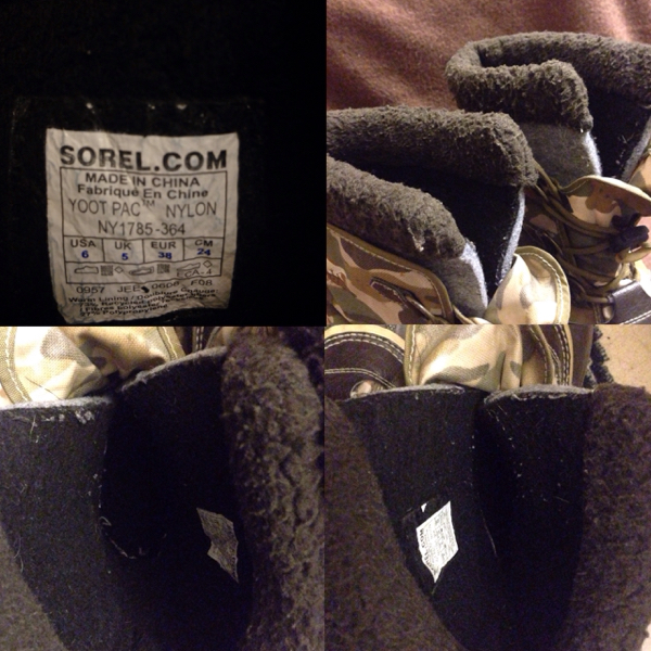 SOREL ソレル ブーツ 迷彩 24cm ウィメンズ USED品 中古
