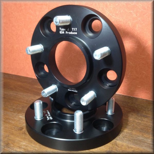 PCD変換スペーサー5穴PCD120→114.3厚み17mmナットM14付634製
