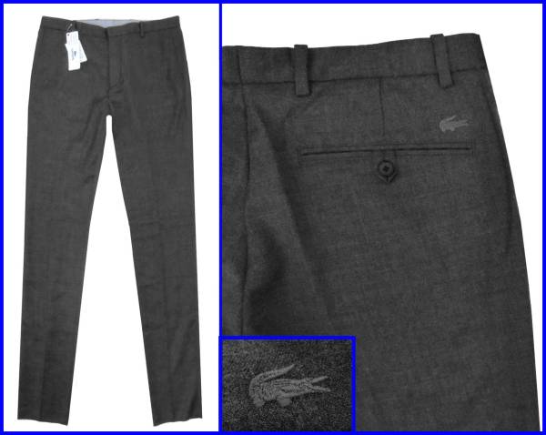 63%offラコステLACOSTEノータックスラックスストレッチパンツ82L