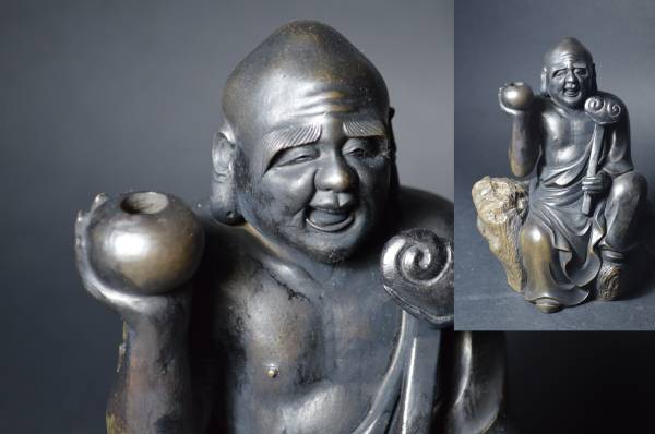 [ren]青備前伏香炉　十六羅漢・賓度羅跋羅惰闍/第一尊者 極上品